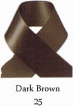 Satijnlint Dark Brown  15 mm