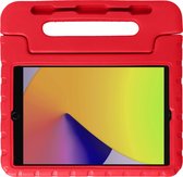 Hoes Geschikt voor iPad 10.2 2019 Hoes Bumper Kindvriendelijk Kids Case - Hoesje Geschikt voor iPad 7 Hoesje Shockproof Cover Hoes - Rood