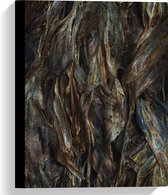 WallClassics - Canvas  - Bruine Bladeren - 30x40 cm Foto op Canvas Schilderij (Wanddecoratie op Canvas)