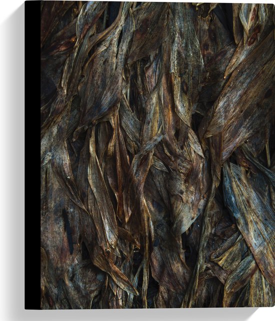 WallClassics - Canvas  - Bruine Bladeren - 30x40 cm Foto op Canvas Schilderij (Wanddecoratie op Canvas)