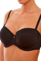 Bruna Dames Lingerie Voorgevormde Strapless beugel BH-(E10-540) - Maat 80E - ZWART