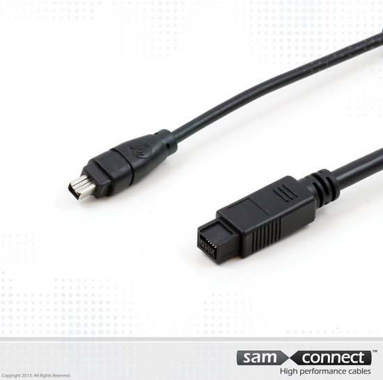 FireWire 4- naar 9-pins kabel, 1m, m/m | Signaalkabel | sam connect kabel