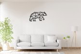 Geometrische Aap - Big - Wanddecoratie - Lasergesneden - Zwart - Geometrische dieren en vormen - Houten dieren - Muurdecoratie - Line art - Wall art -