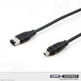 FireWire 4- naar 6-pins kabel, 1m, m/m | Signaalkabel | sam connect kabel