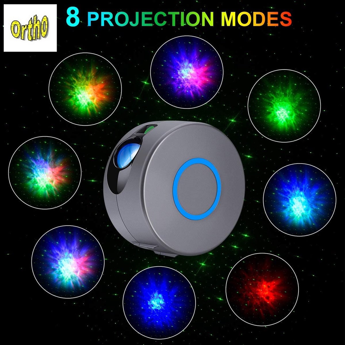 Ortho® - Sterrenprojector - Licht projector - Nachtlamp - Sterrenhemel projector - Sfeervolle sterrenhemel - Starprojector – foto 2