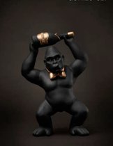 BLOGO The Mario Collection “Gorilla Medium Black” Polynesië Decoratie Handgemaakt W 23,8 x H 37,0 cm
