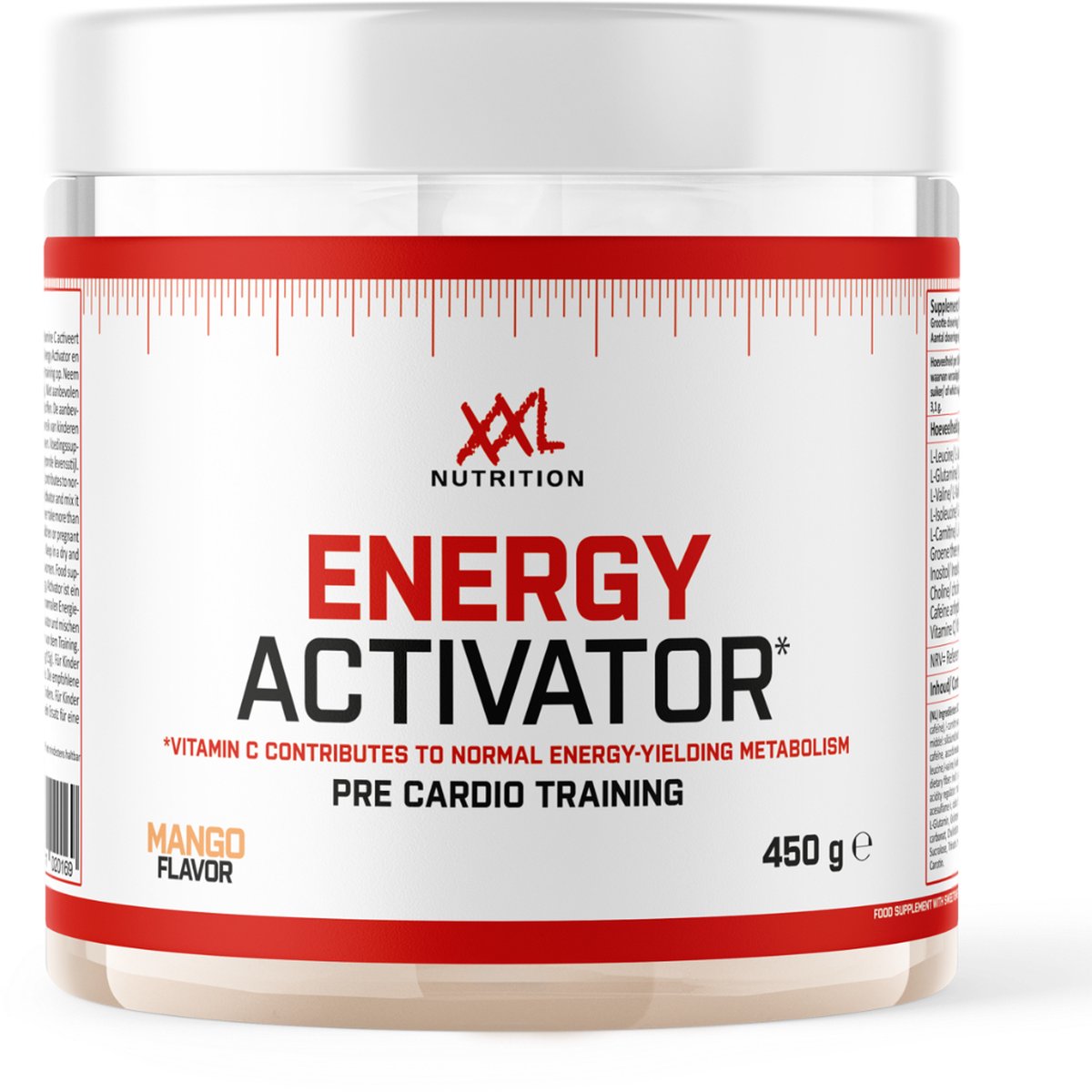 Goedkoopste XXL Nutrition - Energy Activator - Fatburner en Pre-workout Booster - Mango - 450 Gram