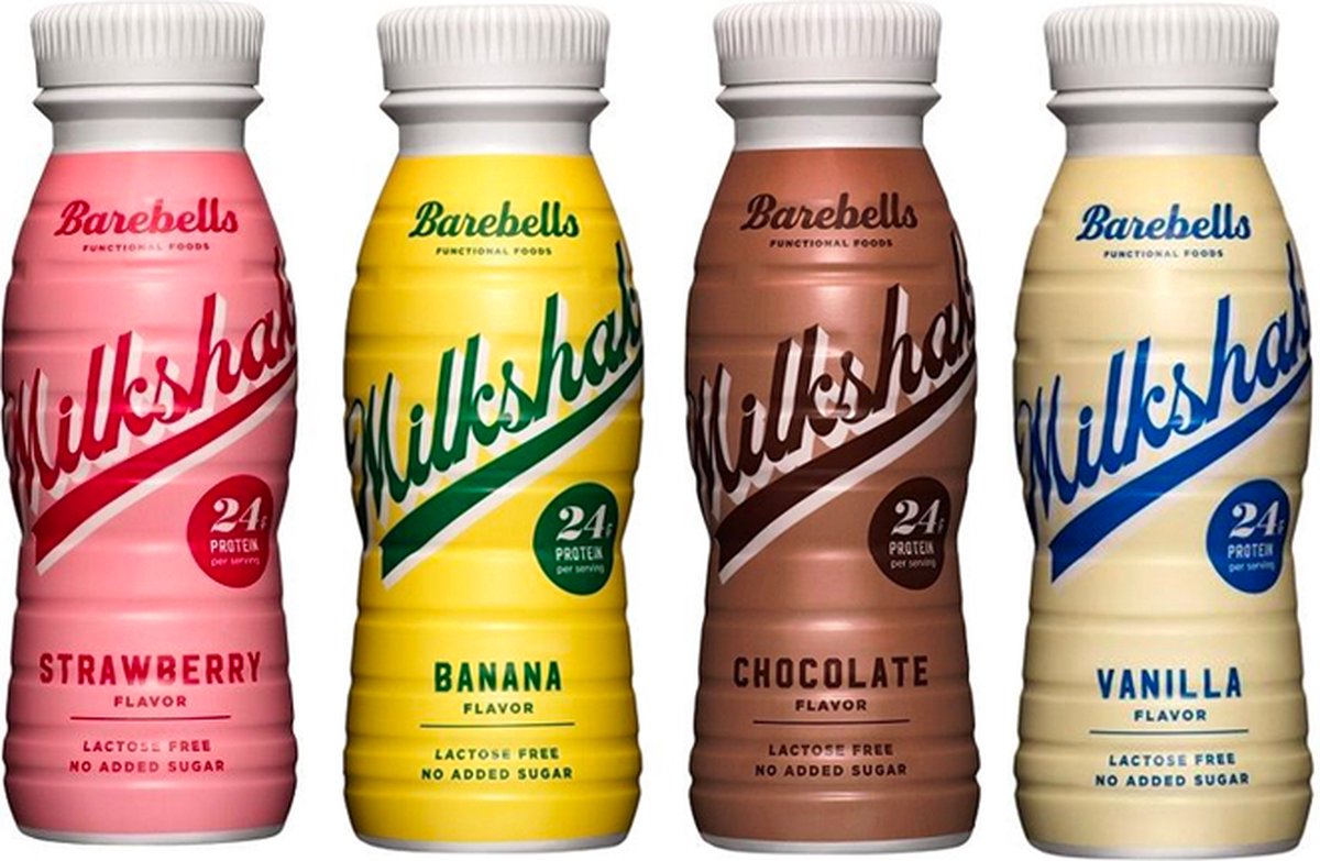 Barebells | Mix Proteine Milkshake | Voordeelpakket | 4 x Barebells Milkshakes | Snel afvallen zonder poespas!