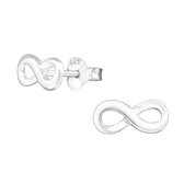 Joy|S - Zilveren infinity oorbellen - basic - 10 x 4 mm gepolijst
