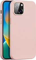 Dux Ducis Grit Apple Hoesje geschikt voor iPhone 14 Max - MagSafe Back Cover Roze