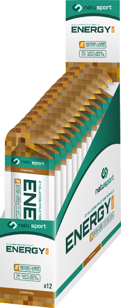 Goedkoopste Natusport Energy Gel Caramel - 12 stuks