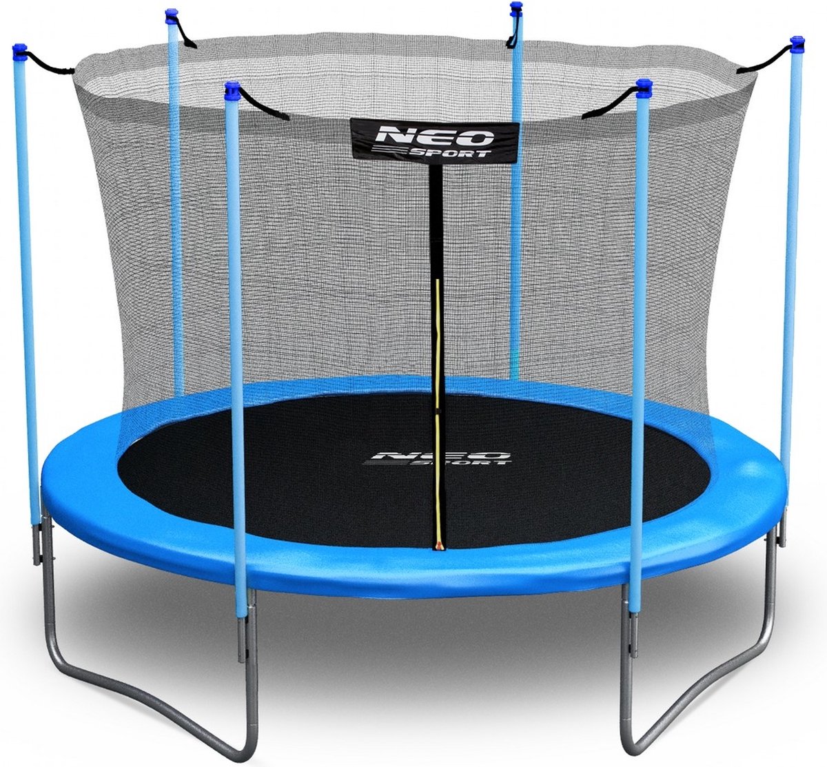 Trampoline - met veiligheidsnet en ladder - 252 cm - lichtblauw
