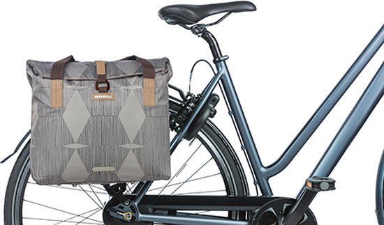 Basil Elegance Bicycle Shopper - Sacoche simple - 20-26 litres - Château Taupe