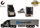 Vrachtwagen transporter met oplegger 40FT - Container Master - speelgoed wagen (34.5cm)
