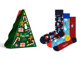 Happy Socks Dames / Heren Sokken Decoration Time Giftbox Kerstsokken 3-Pack - Maat 36-40