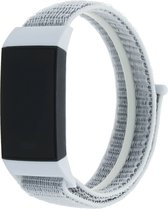 Bandje Voor Fitbit Charge 3 & 4 Nylon Band - Zeeschelp (Wit) - One Size - Horlogebandje, Armband