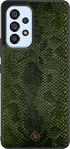 Casimoda® hoesje - Geschikt voor Samsung Galaxy A33 - Snake Mix - Zwart TPU Backcover - Slangenprint - Groen