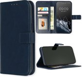 Casemania Hoesje Geschikt voor Apple iPhone 14 Pro Blauw - Portemonnee Book Case - Kaarthouder & Magneetlipje