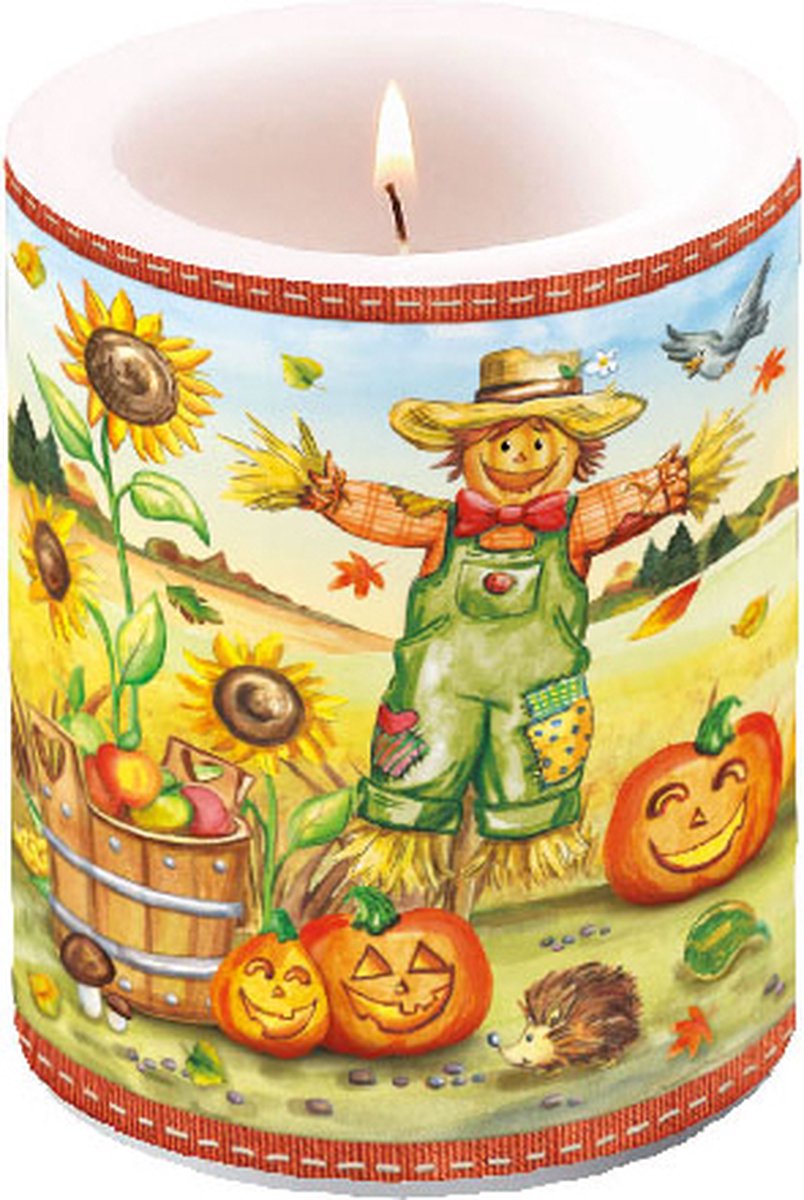 Ambiente - Kaars - 75 branduren - Scarecrow - Vogelverschrikker - Herfst