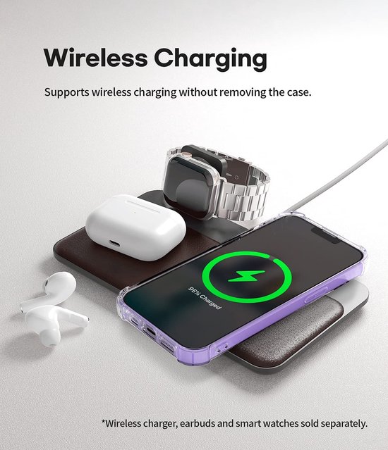 Apple iPhone 14 Plus Case Transparent & 2X Full Verres Screen Protector - Coque arrière hybride antichoc Extra résistante