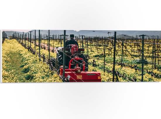 WallClassics – PVC Schuimplaat – Boer op zijn Land aan het Werk – 60×20 cm Foto op PVC Schuimplaat (Met Ophangsysteem)