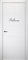 Deursticker - Bathroom - 20x6 - Zwart