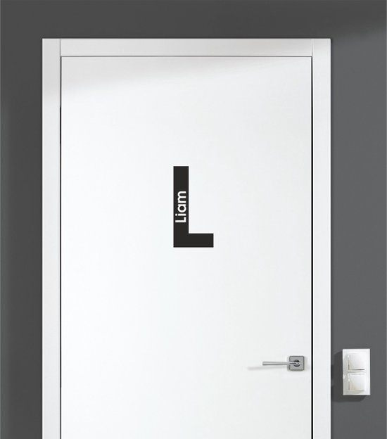 Autocollant de porte - Liam - Noir 7,5x15