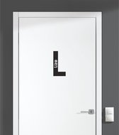 Autocollant de porte - Lize - Zwart 7,5x15