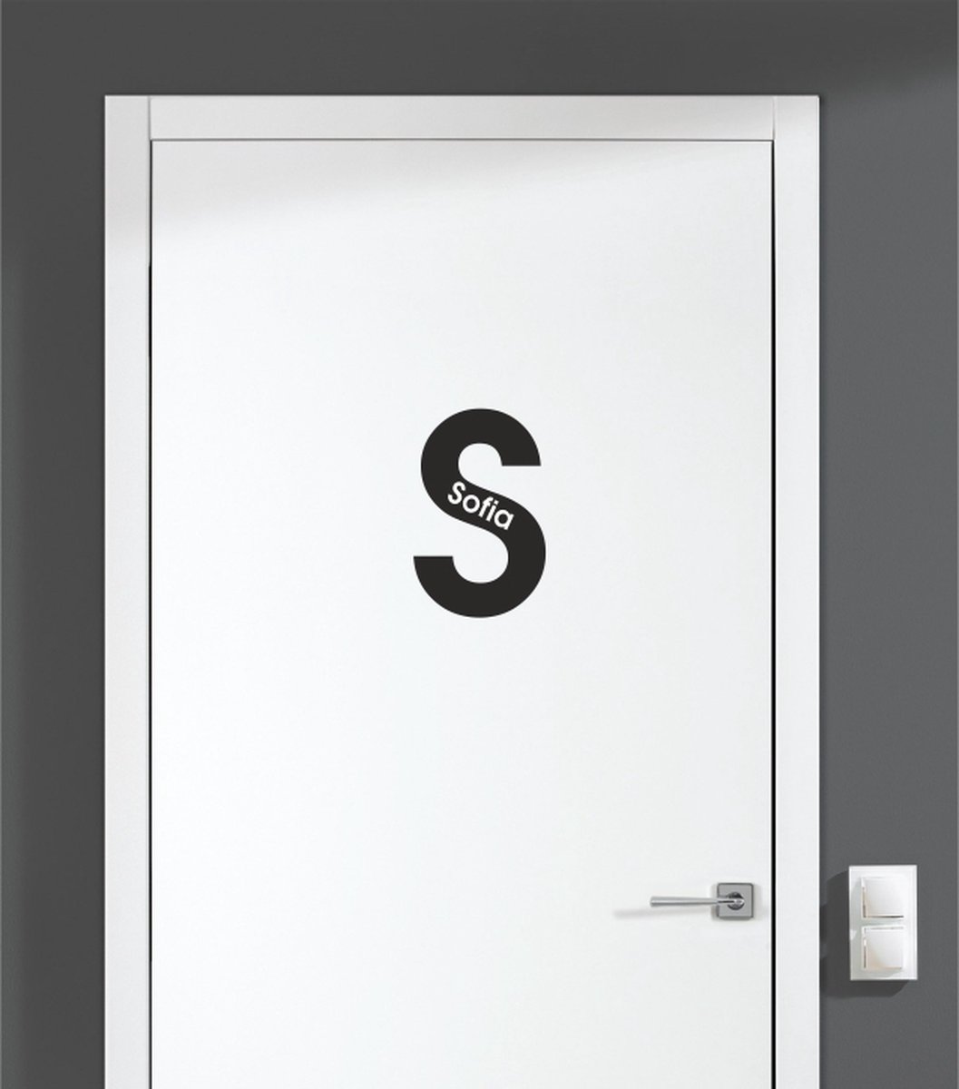 Deursticker - Sofia - Zwart 9,5x15