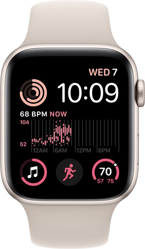 Apple Watch SE 2022 4G - 44 mm - Sterrenlicht Aluminium