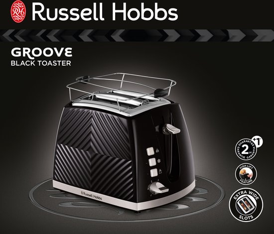 Overige kenmerken - Russell Hobbs 25034036001 - Russell Hobbs Groove Broodrooster - Zwart - 26390-56