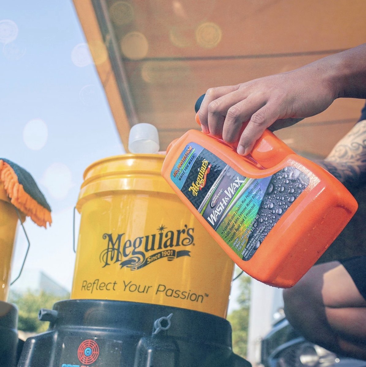 Cire Liquide Céramique Meguiar's 473ml - Protection SiO2 Effet Anti-Eau Extreme