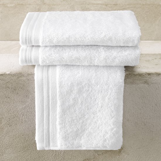 Gants De Toilette Luxury Hotel De Witte Lietaer - Coton Blanc 15x22cm - Lot De 6 - Qualité 5*
