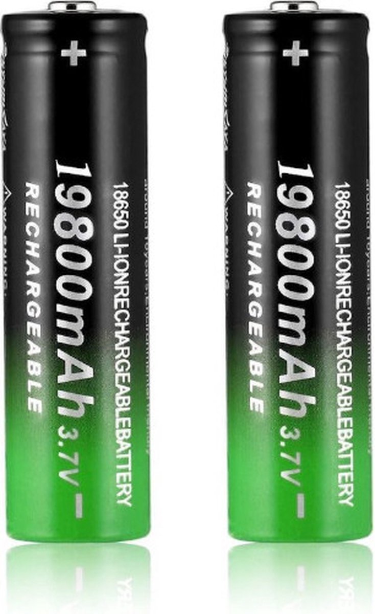 GTL Everefire® Oplaadbare LI-IOn 18650 batterijen 3,7V / 19800mAH - 2stuks