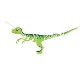 2 meter Dino slinger - Groen - Verjaardag - Happy Birthday - Dinosaurus - Vlaggenlijn - Kinderfeestje - Decoratie