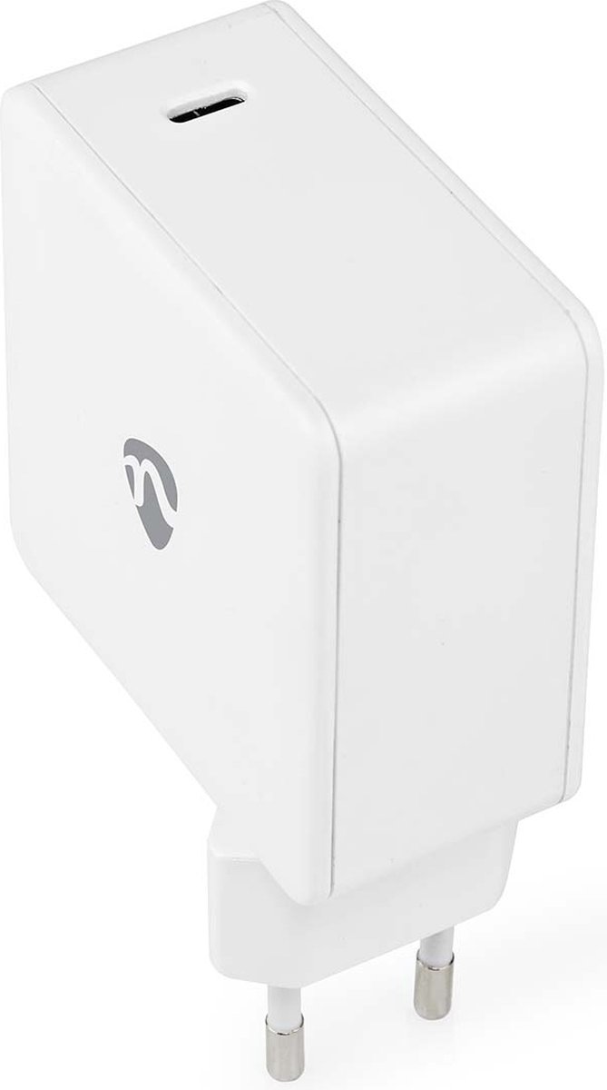 Nedis Oplader - 100 W - GaN - 3.0 / 5.0 A - Outputs: 1 - USB-C - Automatische Voltage Selectie - Wit