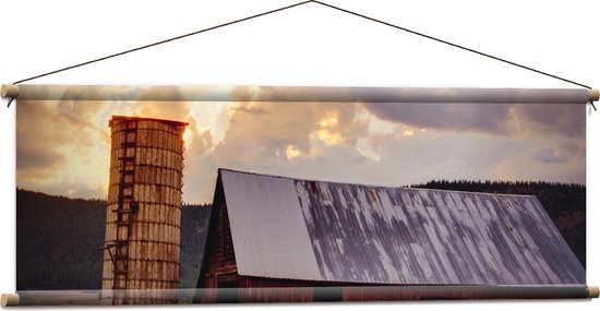 WallClassics - Affiche Textile - Verotte Barn - 120x40 cm Photo sur Textile