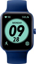 Smartwatch Dames Heren en Kinderen S207 - Met Activity Tracker - Hartslagmeter - Geschikt voor iOS en Android - 44mm - Blauw