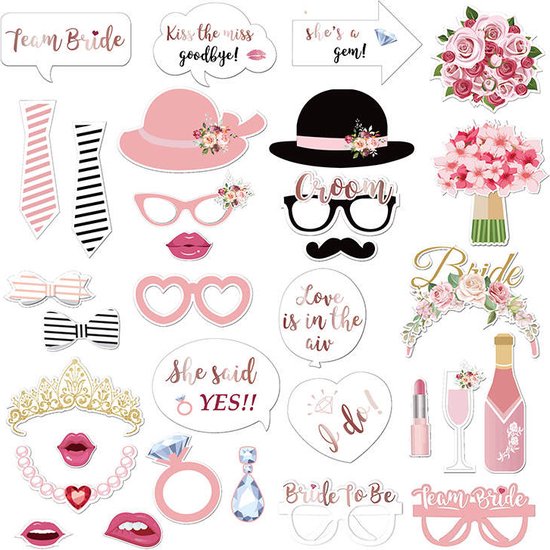 Foto Props Gender Reveal 20 stuks