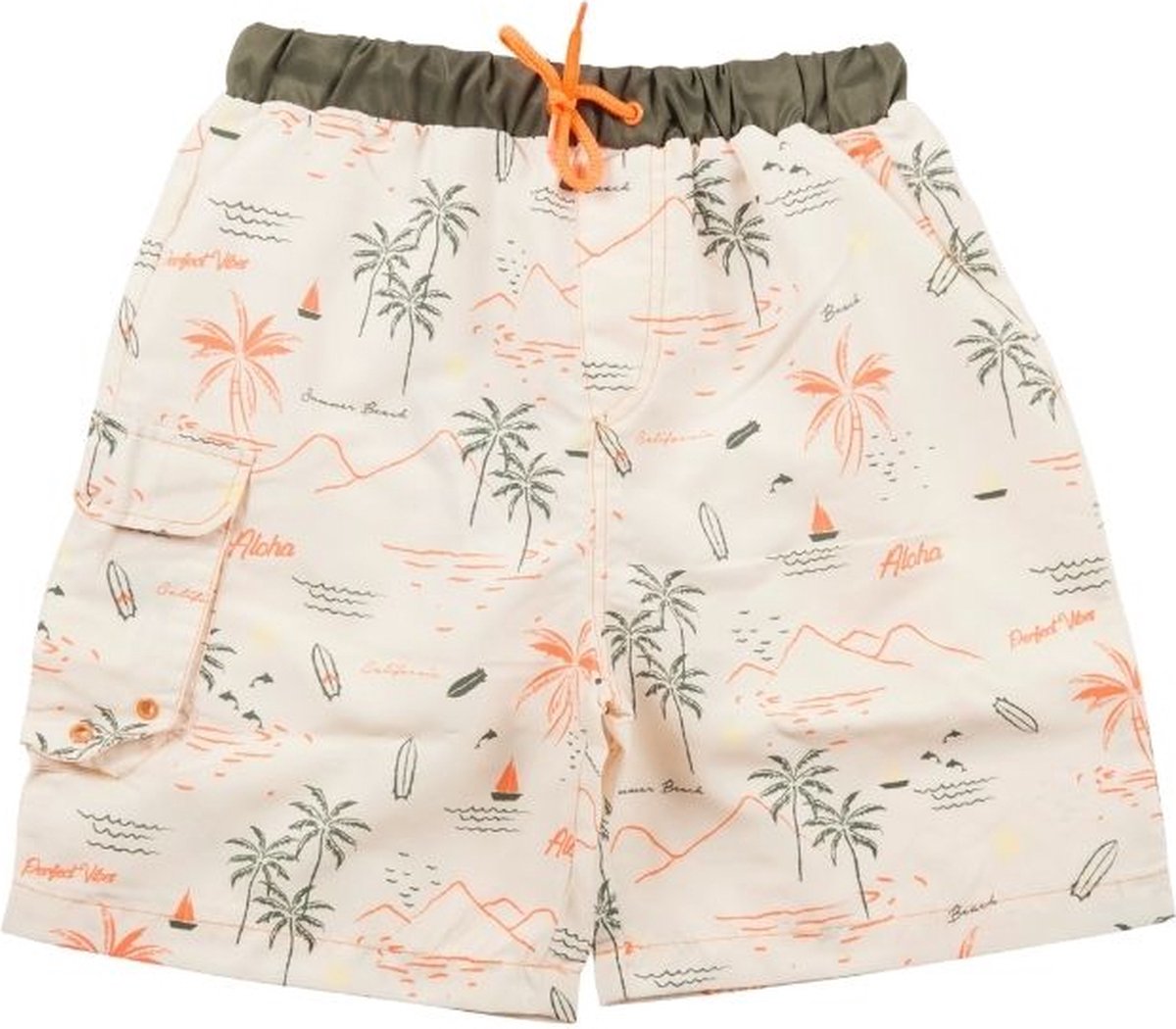 Ducksday - Zwembroek - UV zwemshort - voor jongens - boardshort - UPF 50+ - Waikiki - 12 jaar