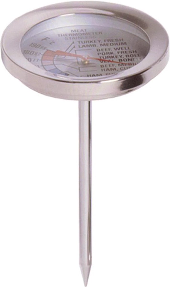 Vleesthermometer, 8 cm, RVS, Zilver - Tala