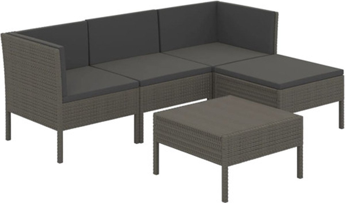 Vidaxl Loungeset Grijs Lounge Set