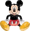 Aluminium zittende Mickey Mouse™ ballon - 45 Cm - Feestdecoratievoorwerp