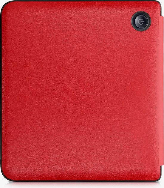 kwmobile e-reader hoesje geschikt voor Kobo Libra 2 hoes - Ereader flip case met standaard - E reader cover van kunstleer - In rood van Merkloos — afbeelding 4