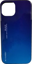 Shop4 - iPhone 13 Hoesje - Harde Back Case Fade Paars Blauw