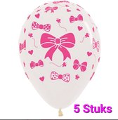 5 stuks Pink Ribbon Ballonnen, 100% biologisch afbreekbaar