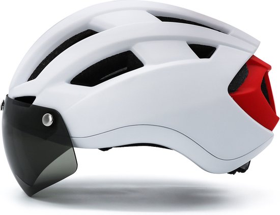 Voorloper kleurstof handboeien Lightyourbike ® VISION 1 - Fietshelm met Vizier & Verlichting - Elektrische  fiets,... | bol.com