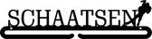 Schaatsen Medaillehanger zwarte coating - staal - (35cm breed) - Nederlands product - incl. cadeauverpakking - sportcadeau - medalhanger - medailles - muurdecoratie