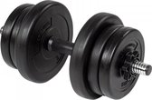 Bol.com Duke Fitness Dumbbell Set 10 kg – dumbell - 9 delig – uitbreidbaar – 30mm boring – rubberen handvat – dumbell - stersluiter aanbieding