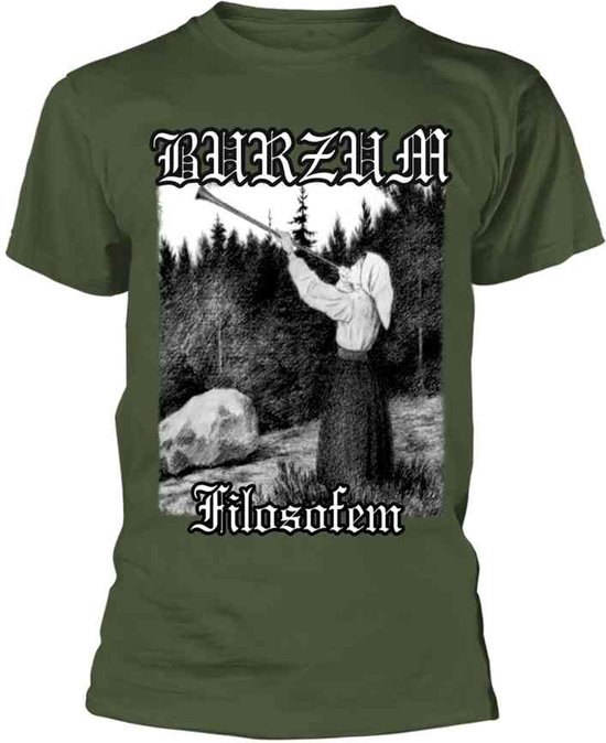 Burzum Unisex Tshirt -S- FILOSOFEM (GREEN) Groen